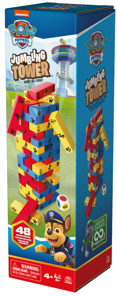 Edukacins žaidimas Paw Patrol Dancing Tower Jenga Wood цена и информация | Stalo žaidimai, galvosūkiai | pigu.lt