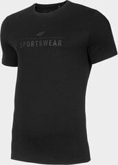 Marškinėliai vyrams 4F M H4Z22 TSM354 21S, juodi kaina ir informacija | Vyriški marškinėliai | pigu.lt