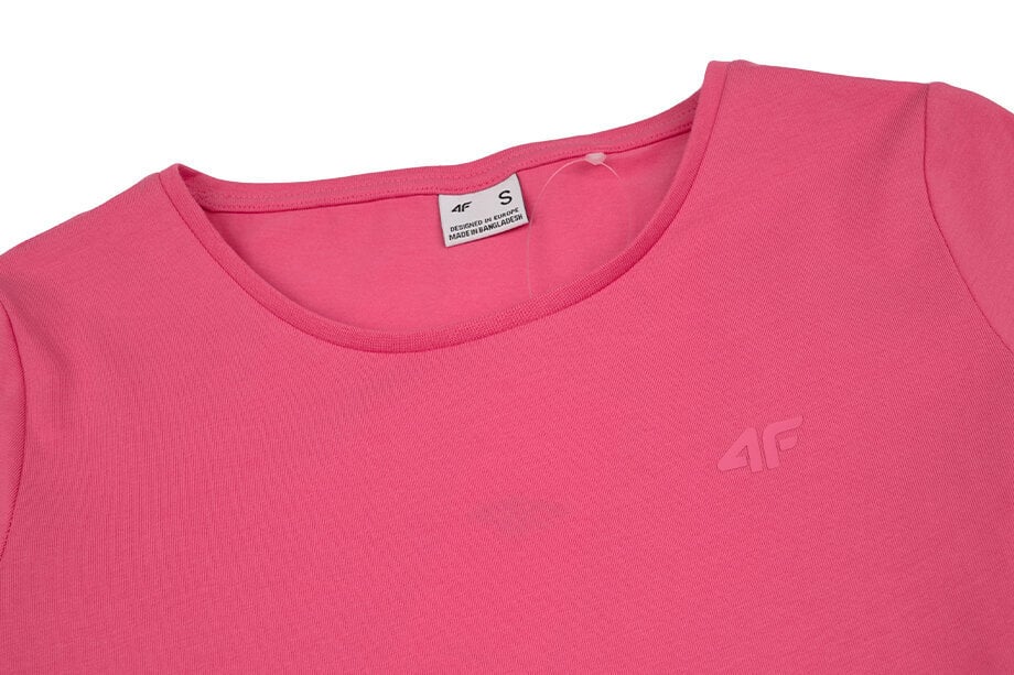 Marškinėliai moterims 4F H4Z22, rožiniai kaina ir informacija | Marškinėliai moterims | pigu.lt