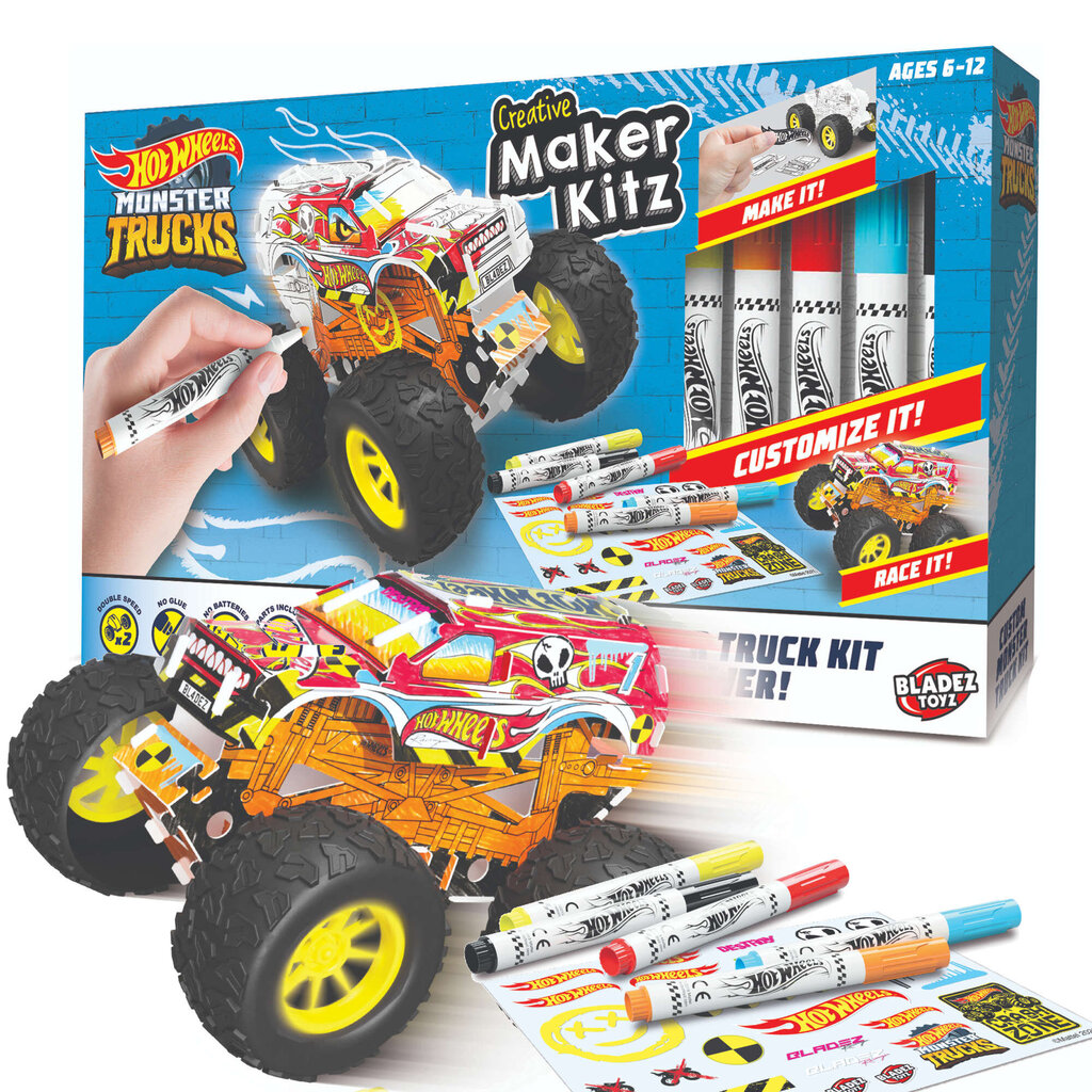 Kūrybinis rinkinys Hot Wheels Monster trucks kaina ir informacija | Lavinamieji žaislai | pigu.lt