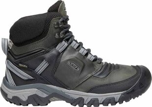Мужские походные ботинки Keen Ridge Flex Mid WP, ​​черные цена и информация | Кроссовки мужские | pigu.lt