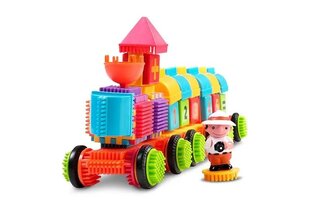 Строительные блоки для поездов Spiky 86 штук цена и информация | Игрушки для малышей | pigu.lt