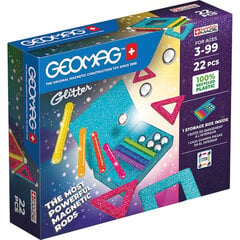 Magnetinis konstruktorius Playset Geomag Glitter, 22 d. kaina ir informacija | Konstruktoriai ir kaladėlės | pigu.lt