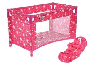 Кукольная кровать с белыми звездами цена и информация | Игрушки для девочек | pigu.lt