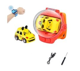 Мини автомобиль-часы с дистанционным управлением, цвет желтый цена и информация | Игрушки для мальчиков | pigu.lt