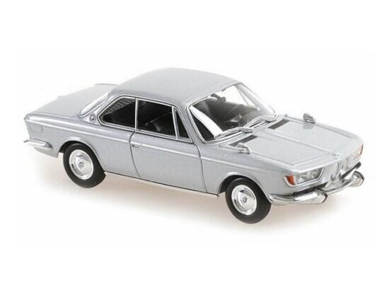 BMW 2000 Cs Coupe - 1967 - Silver Maxichamps 1:43 940025081 kaina ir informacija | Kolekciniai modeliukai | pigu.lt