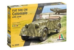 Fiat 508 Cm Coloniate with Crew Italeri 1:35 6550 kaina ir informacija | Kolekciniai modeliukai | pigu.lt