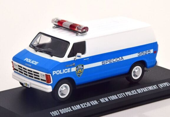 Dodge Ram B250 Van 1987 New York City Police Department Greenlight 1:43 86577 kaina ir informacija | Kolekciniai modeliukai | pigu.lt