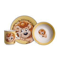 Vaikiškų indų rinkinys „Happy Zoo Leo“ kaina ir informacija | Indai, lėkštės, pietų servizai | pigu.lt