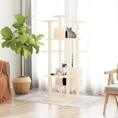 Draskyklė katėms su stovais iš sizalio vidaXL, 162cm цена и информация | Когтеточки | pigu.lt