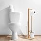Stovas tualetiniam popieriui ir WC šepečiui, bambuko/balta цена и информация | Vonios kambario aksesuarai | pigu.lt