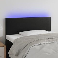 Galvūgalis su led, juodas, 80x5x78/88cm цена и информация | Кровати | pigu.lt