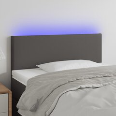 Galvūgalis su led, pilkas, 80x5x78/88cm kaina ir informacija | Lovos | pigu.lt