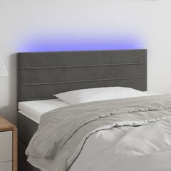 Galvūgalis su led, tamsiai pilkas, 80x5x78/88cm kaina ir informacija | Lovos | pigu.lt