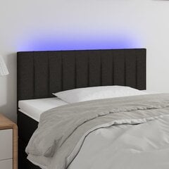 Galvūgalis su led, juodas, 80x5x78/88cm цена и информация | Кровати | pigu.lt