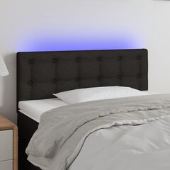 Galvūgalis su led, juodas, 80x5x78/88cm kaina ir informacija | Lovos | pigu.lt