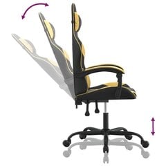 Žaidimų kėdė vidaXL, Dirbtinė oda, juoda/auksinė spalva цена и информация | Офисные кресла | pigu.lt