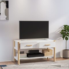 Televizoriaus spintelė, balta, 82x38x45cm цена и информация | Тумбы под телевизор | pigu.lt
