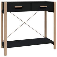Konsolinis staliukas vidaXL, Apdirbta mediena, 82x38x75cm, juoda kaina ir informacija | Stalai-konsolės | pigu.lt