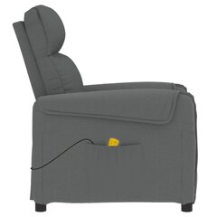 Atlošiamas masažinis fotelis, tamsiai pilkas kaina ir informacija | Svetainės foteliai | pigu.lt
