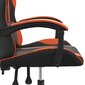 Pasukama žaidimų kėdė su pakoja vidaXL, Dirbtinė oda, juoda/oranžinė spalva цена и информация | Biuro kėdės | pigu.lt