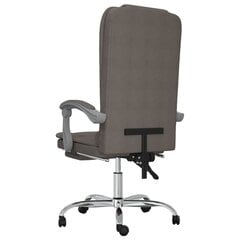 vidaXL Atlošiama masažinė biuro kėdė, taupe spalvos, audinys kaina ir informacija | Biuro kėdės | pigu.lt