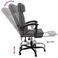 Atlošiama biuro kėdė vidaXL, Dirbtinė oda, pilka цена и информация | Biuro kėdės | pigu.lt