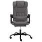 Atlošiama biuro kėdė vidaXL, Dirbtinė oda, pilka kaina ir informacija | Biuro kėdės | pigu.lt