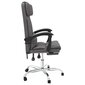 Atlošiama masažinė biuro kėdė vidaXL, Dirbtinė oda, pilka цена и информация | Biuro kėdės | pigu.lt