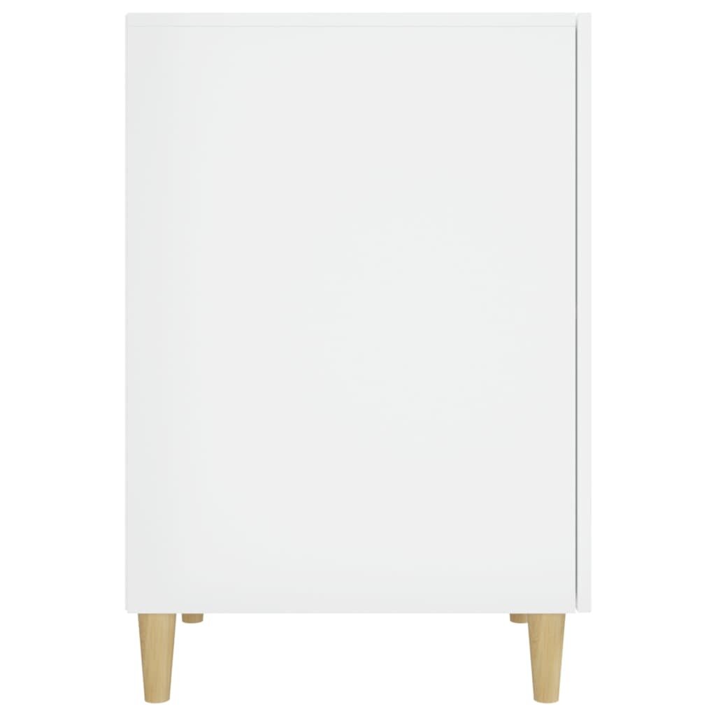 vidaXL Rašomasis stalas, baltos spalvos, 140x50x75cm, mediena, blizgus kaina ir informacija | Kompiuteriniai, rašomieji stalai | pigu.lt