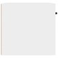 vidaXL Sieninė spintelė, balta, 80x35x36,5cm, mediena, blizgi kaina ir informacija | Lentynos | pigu.lt