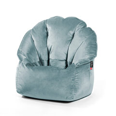 Кресло-мешок Qubo™ Shell Menthe Velvet Fit, синий цена и информация | Кресла-мешки и пуфы | pigu.lt