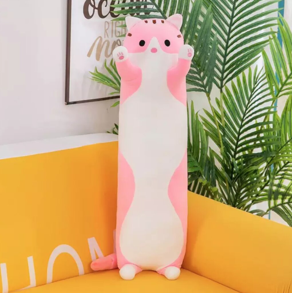 Pliušinis žaislas katinas Airi, rožinis, 70 cm kaina ir informacija | Minkšti (pliušiniai) žaislai | pigu.lt