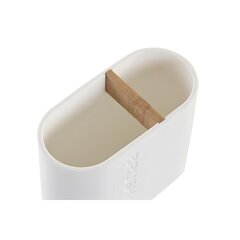 Держатель для зубной щетки DKD Home Decor 11,5 x 5,5 x 10,5 cm Натуральный Белый полипропилен цена и информация | Аксессуары для ванной комнаты | pigu.lt