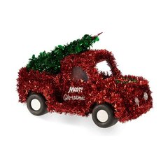 Декоративная фигура Автомобиль Рождество Мишура Красный Зеленый Пластик полипропилен (15 x 18 x 27 cm) цена и информация | Рождественские украшения | pigu.lt