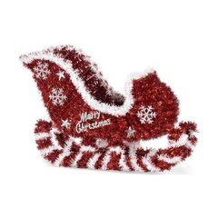 Декоративная фигура Санки Красный Белый Пластик полипропилен (32,5 x 23 x 12 cm) цена и информация | Рождественские украшения | pigu.lt