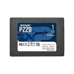 Patriot P220, 1TB (P220S1TB25) цена и информация | Внутренние жёсткие диски (HDD, SSD, Hybrid) | pigu.lt