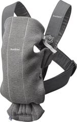 Переноска BabyBjorn Baby Carrier Mini Cotton 3D Jersey, темно-серый цена и информация | Слинги, эргорюкзаки | pigu.lt