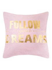 Dekoratyvinis pagalvės užvalkalas 45x45 cm, rožinis цена и информация | Декоративные подушки и наволочки | pigu.lt