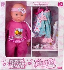 Lėlė kūdikis su priedais Artyk, rožinė, 36 cm, 9 d. kaina ir informacija | Žaislai mergaitėms | pigu.lt