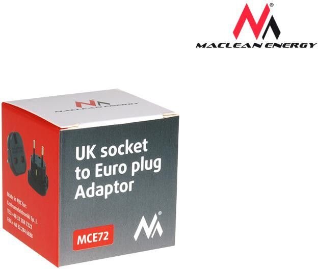 Maclean UK - Europa adapteris цена и информация | Adapteriai, USB šakotuvai | pigu.lt