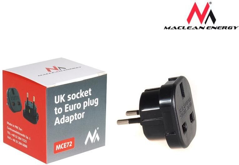 Maclean UK - Europa adapteris цена и информация | Adapteriai, USB šakotuvai | pigu.lt