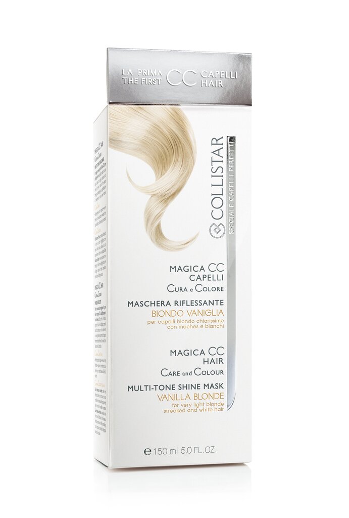 Plaukų kaukė suteikianti atspalvį Collistar Magica CC Vanilla Blonde 150 ml цена и информация | Priemonės plaukų stiprinimui | pigu.lt
