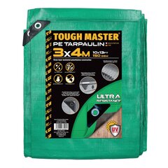 Armuotas sodo Brezentas, tentas 3 x 4 m UK BRAND TOUGH MASTER TM-PT1534 kaina ir informacija | Sodo įrankiai | pigu.lt