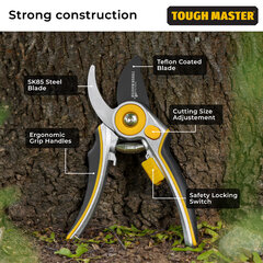 Sekatorius 45 mm UK BRAND, TOUGH MASTER® TM-GP20A kaina ir informacija | Mechaniniai įrankiai | pigu.lt