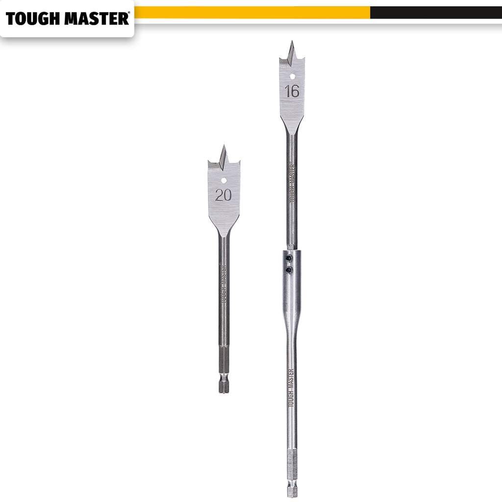 Grąžtai medžiui plunksniniai 9 vnt. 10, 12, 16, 18, 20, 22 ir 25 mm UK BRAND, TOUGH MASTER® TM-FDB9 kaina ir informacija | Mechaniniai įrankiai | pigu.lt