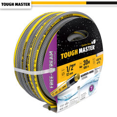 Усиленный садовый поливочный шланг 30m. (-5°C iki +65°C) UK BRAND, TOUGH MASTER® TM-GH430C цена и информация | Оборудование для полива | pigu.lt