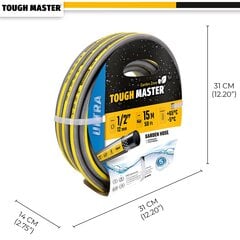 Усиленный садовый поливочный шланг 30m. (-5°C iki +65°C) UK BRAND, TOUGH MASTER® TM-GH315 цена и информация | Оборудование для полива | pigu.lt