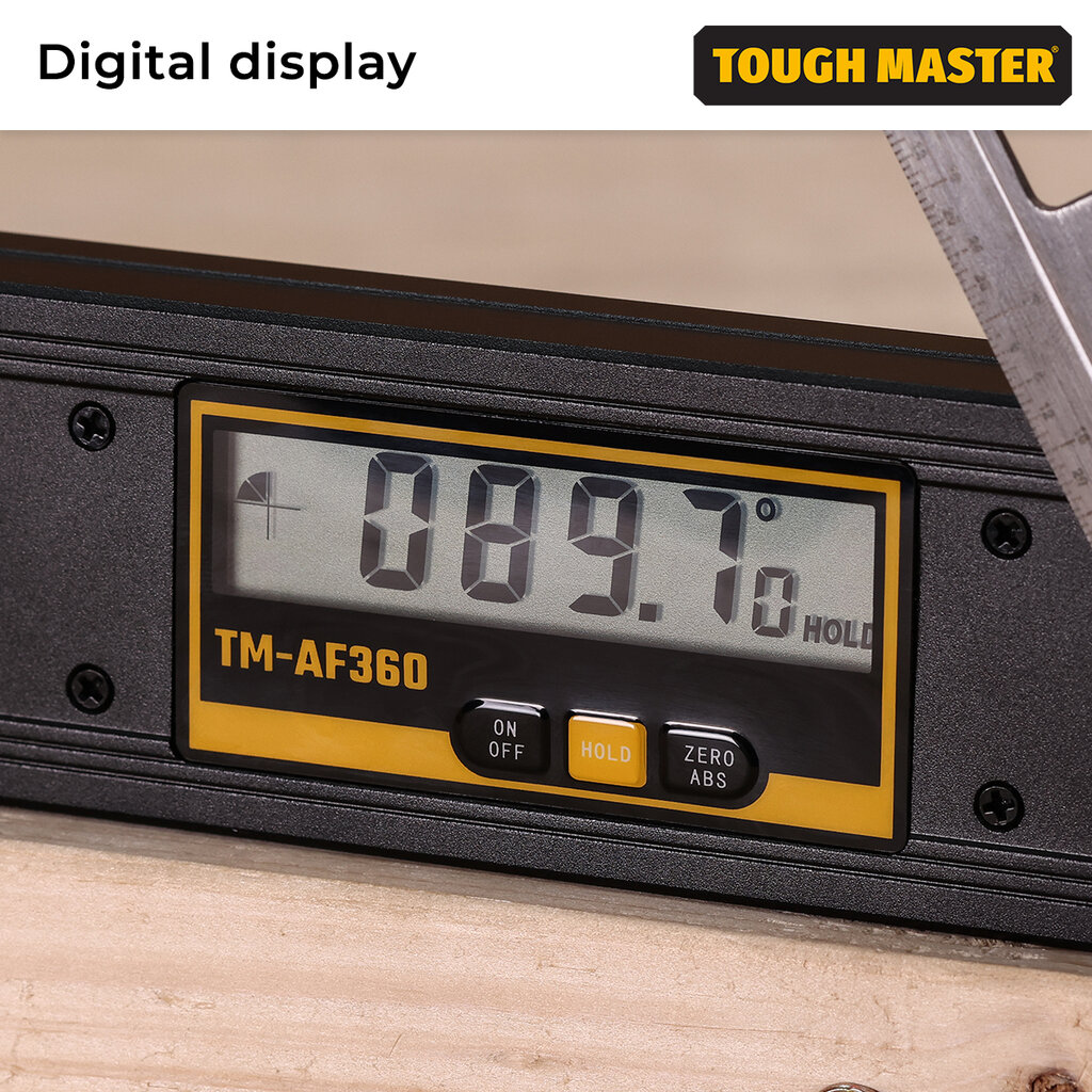 Цифровой угломер, угольник 0°-360° UK BRAND, TOUGH MASTER® TM-AF360 цена |  pigu.lt