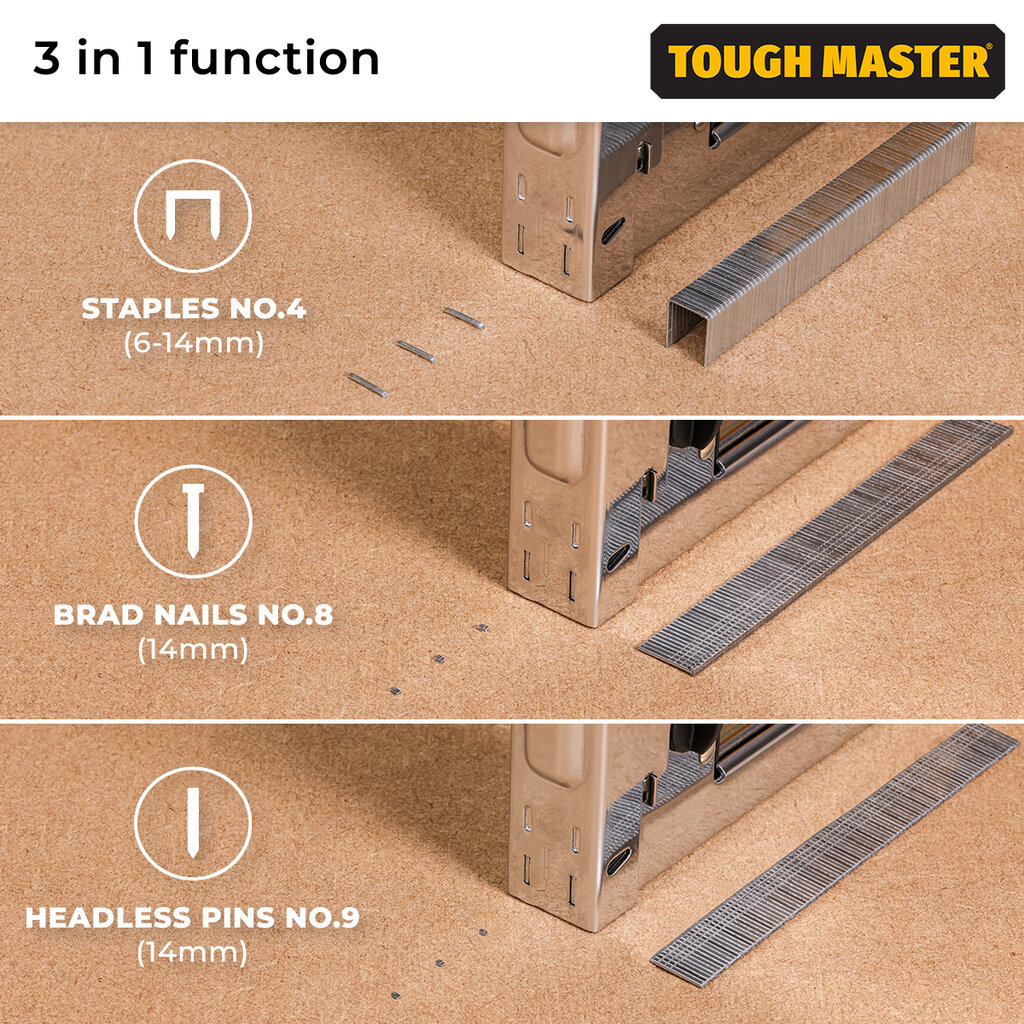 Kabiamušis metalinis (14 mm) 3in1 UK BRAND, TOUGH MASTER® TM-SGC31T kaina ir informacija | Mechaniniai įrankiai | pigu.lt